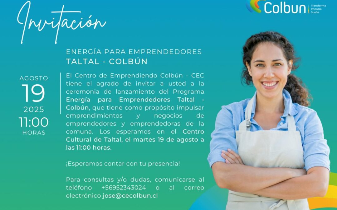 Lanzan en Taltal el programa “Energía para Emprendedores Taltal–Colbún”