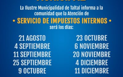 SII atenderá en Taltal: operativo en la Biblioteca Municipal con fechas de agosto a diciembre