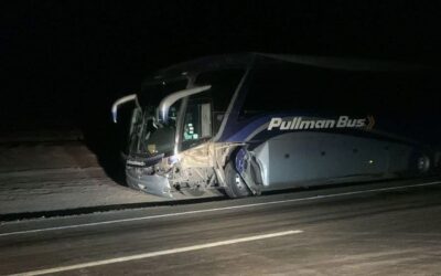Accidente entre bus y camioneta dejó seis lesionados en la Ruta B-710, sector Paposo