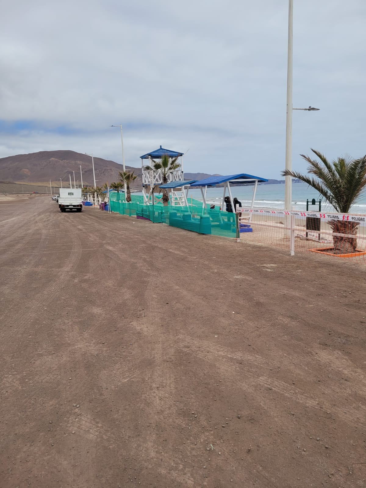 Vista general del sector Tierra del Moro durante los trabajos de mejoramiento municipal.