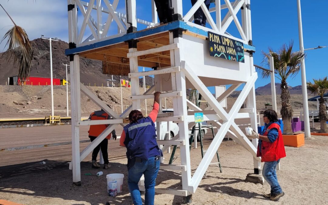 Taltal prepara Playa Tierra del Moro para la temporada de verano 2025–2026