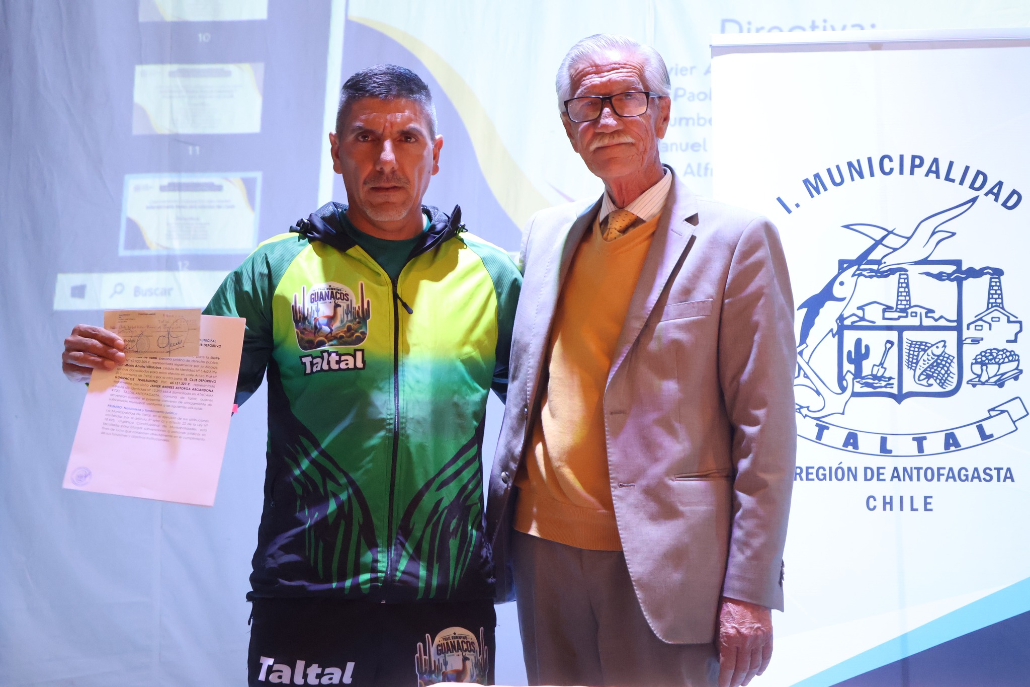 Club Deportivo Guanacos Trail Running recibe subvención municipal 2025 en Taltal.