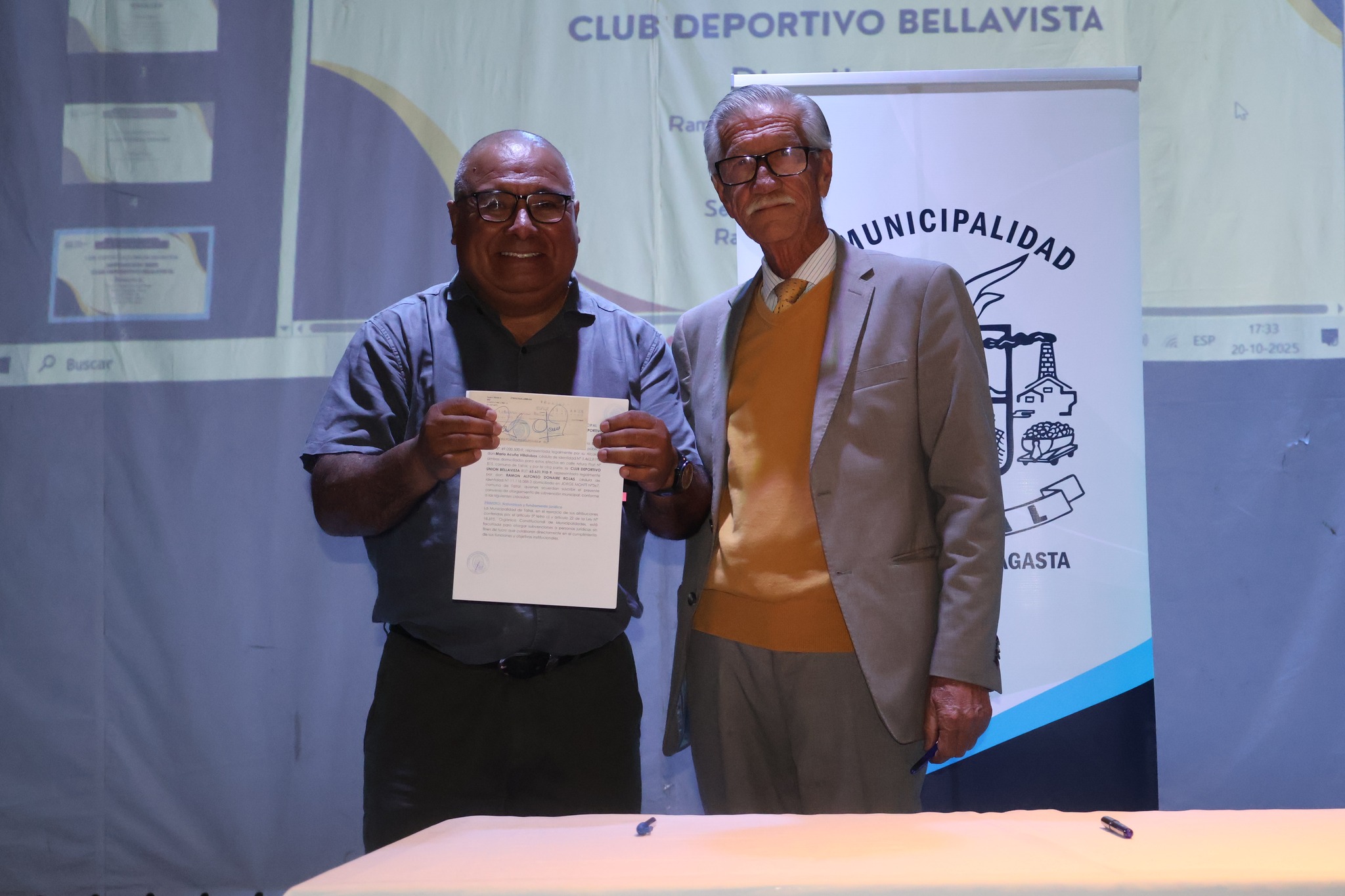 Club Deportivo Bellavista de Taltal beneficiado con subvención municipal 2025.