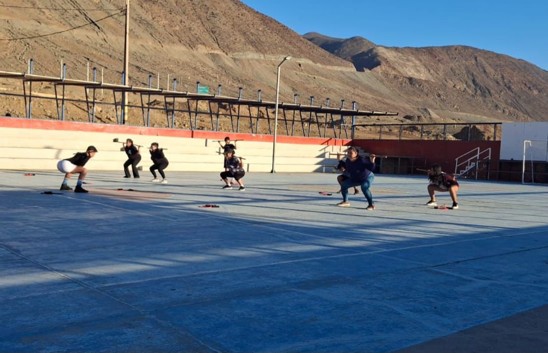 Vecinos y niños observan a los perritos en adopción junto al equipo de la Oficina de Bienestar Animal durante la jornada en la Plaza Prat de Taltal.