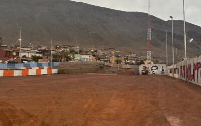 Comenzaron los trabajos de mejoramiento en la histórica cancha de futbolito de Taltal