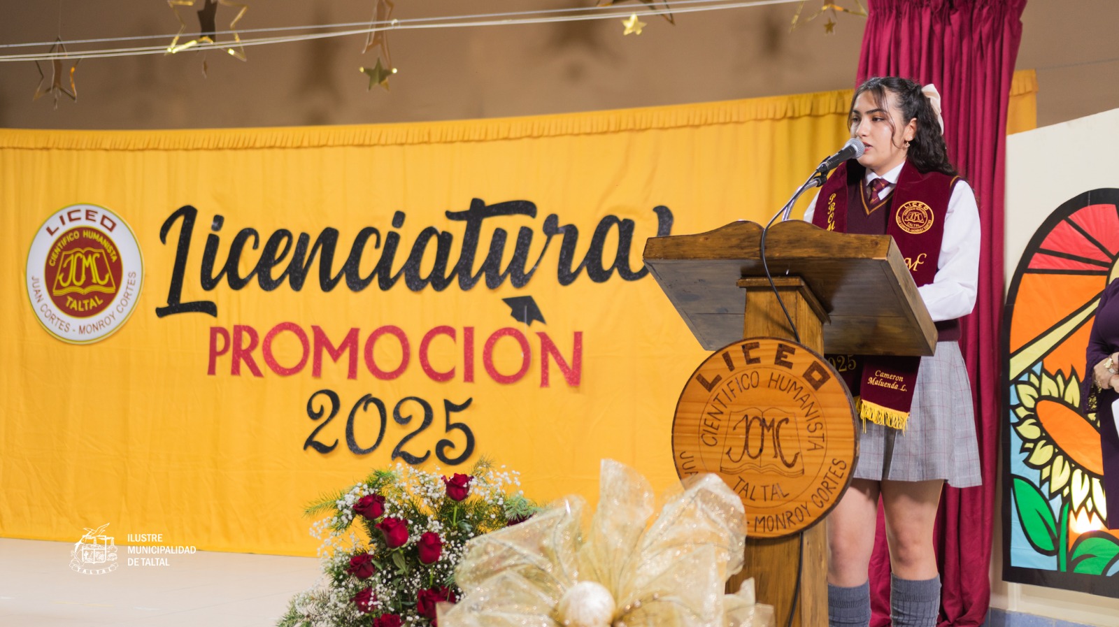Discurso durante la ceremonia de licenciatura 2025 del Liceo Juan Cortés Monroy Cortés.