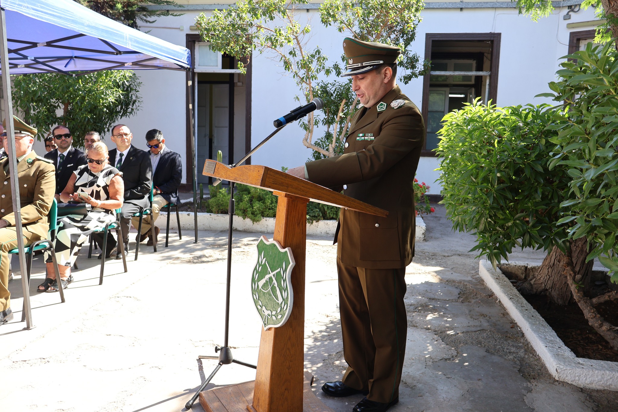 Acto protocolar de Carabineros de Chile en la Primera Comisaría de Taltal.