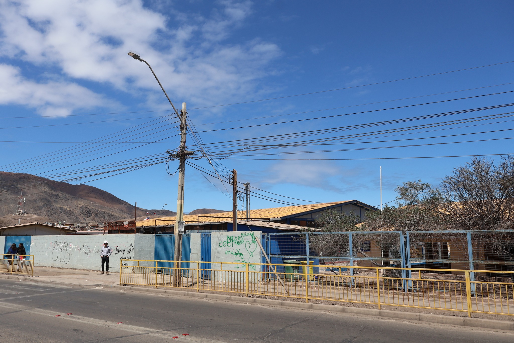 Entorno urbano del Liceo Politécnico C-20 de Taltal previo al inicio de las obras de reposición.