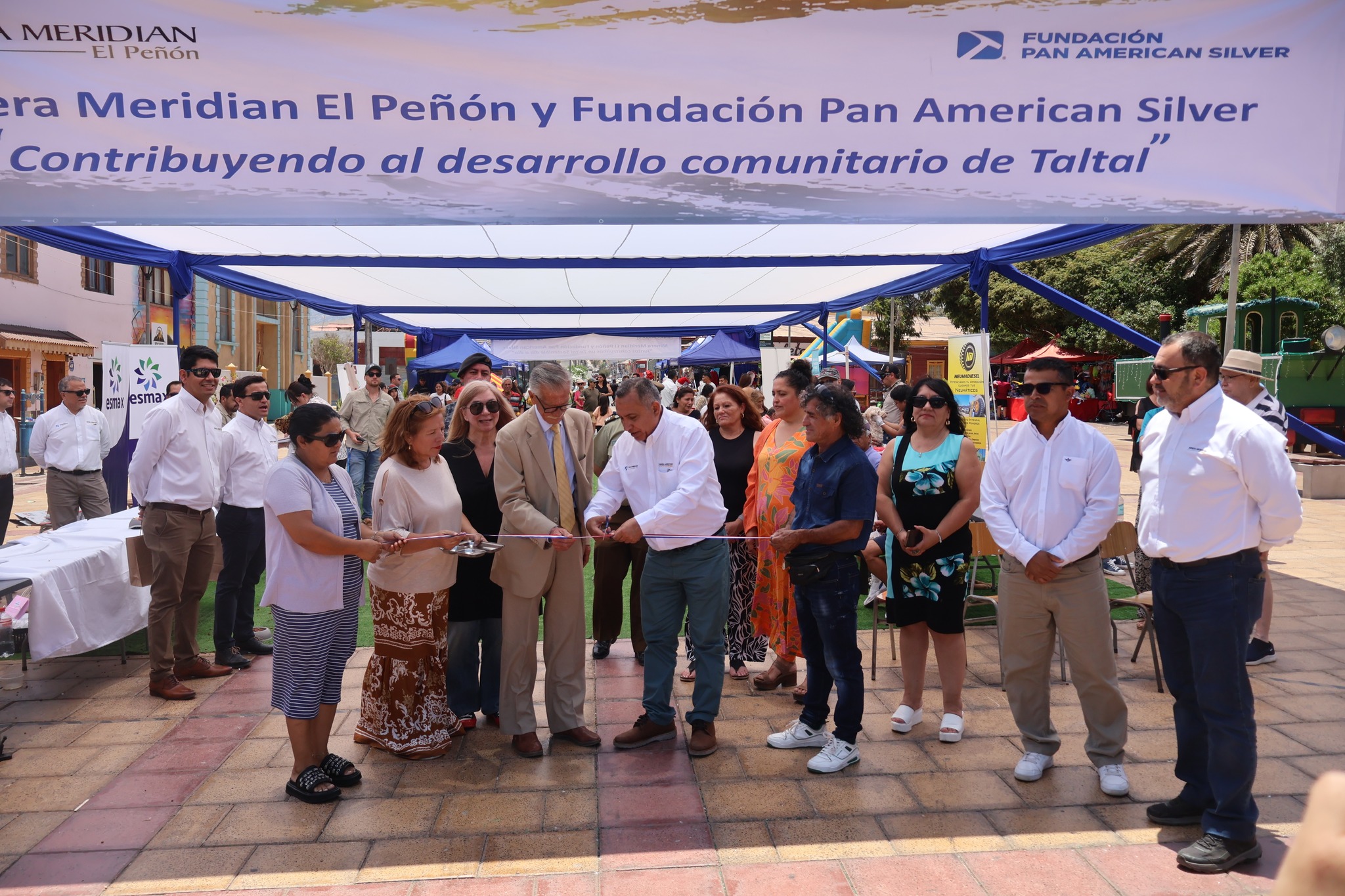 Inauguración oficial del Día INTEGRAR con el alcalde Mario Acuña y representantes de Pan American Silver.