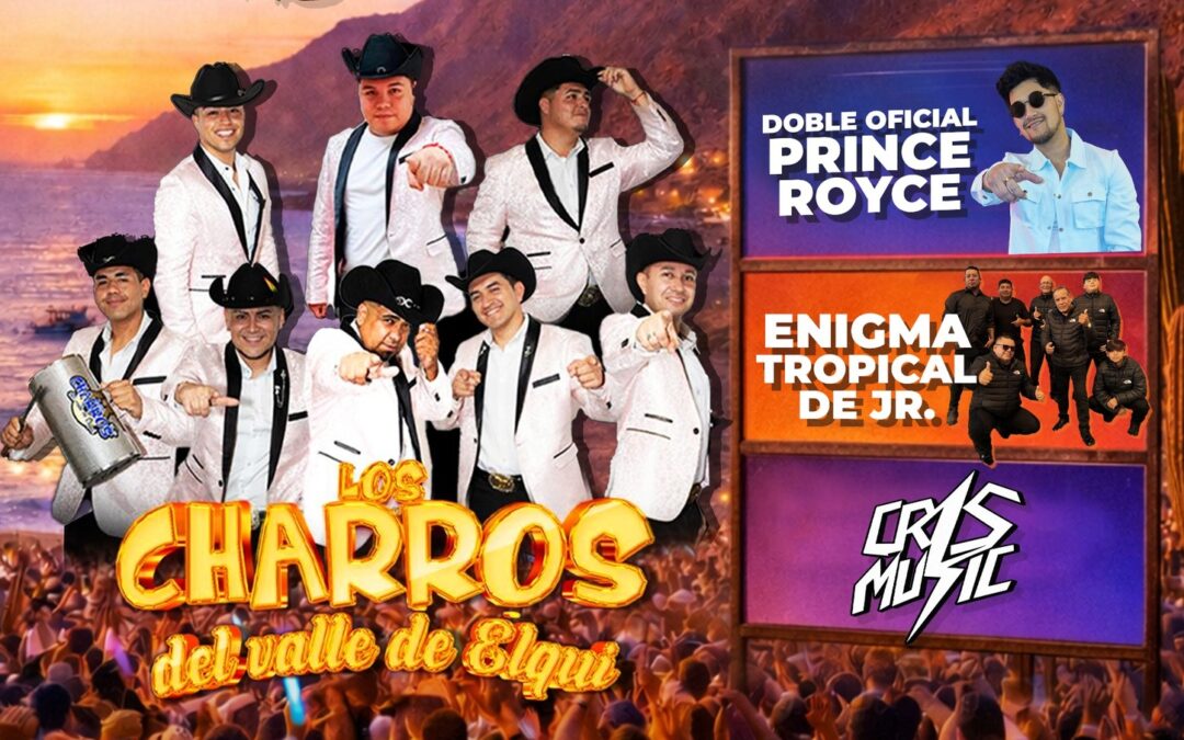 Gran cierre de Verano en Paposo: Los Charros del Valle de Elqui, Doble Oficial Prince Royce y Enigma Tropical de Jr. en vivo este viernes 20 de febrero