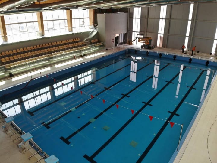 Visualización conceptual o plano del proyecto Piscina Semi Olímpica de Taltal, con licitación publicada para etapa de diseño febrero 2026.