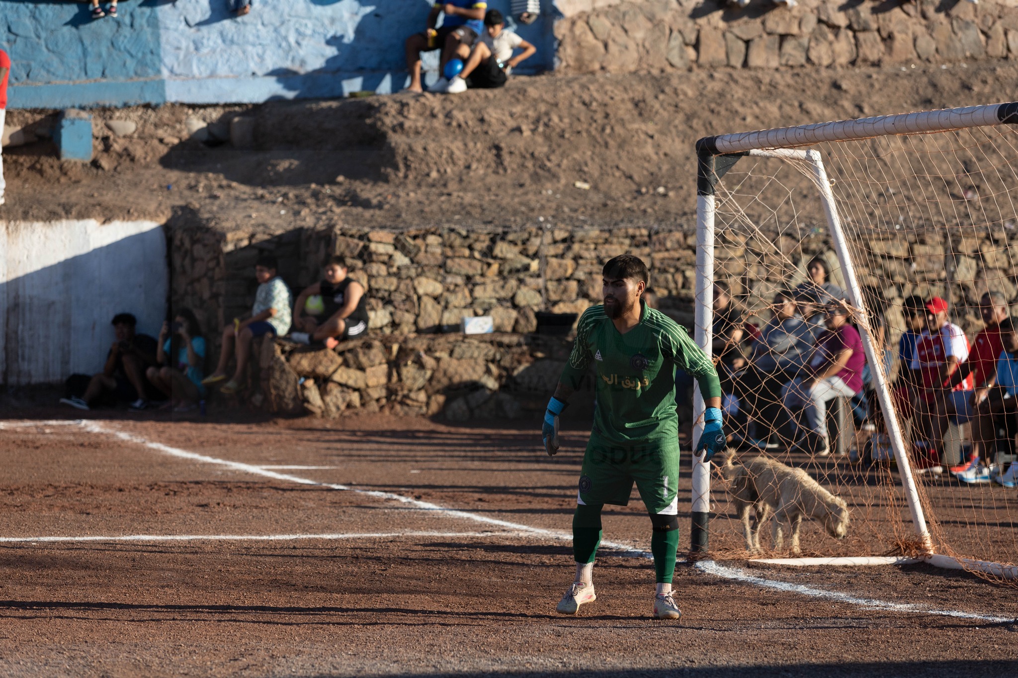 Arquero atento en su área durante la final del Futbolito Verano Taltal 2026.