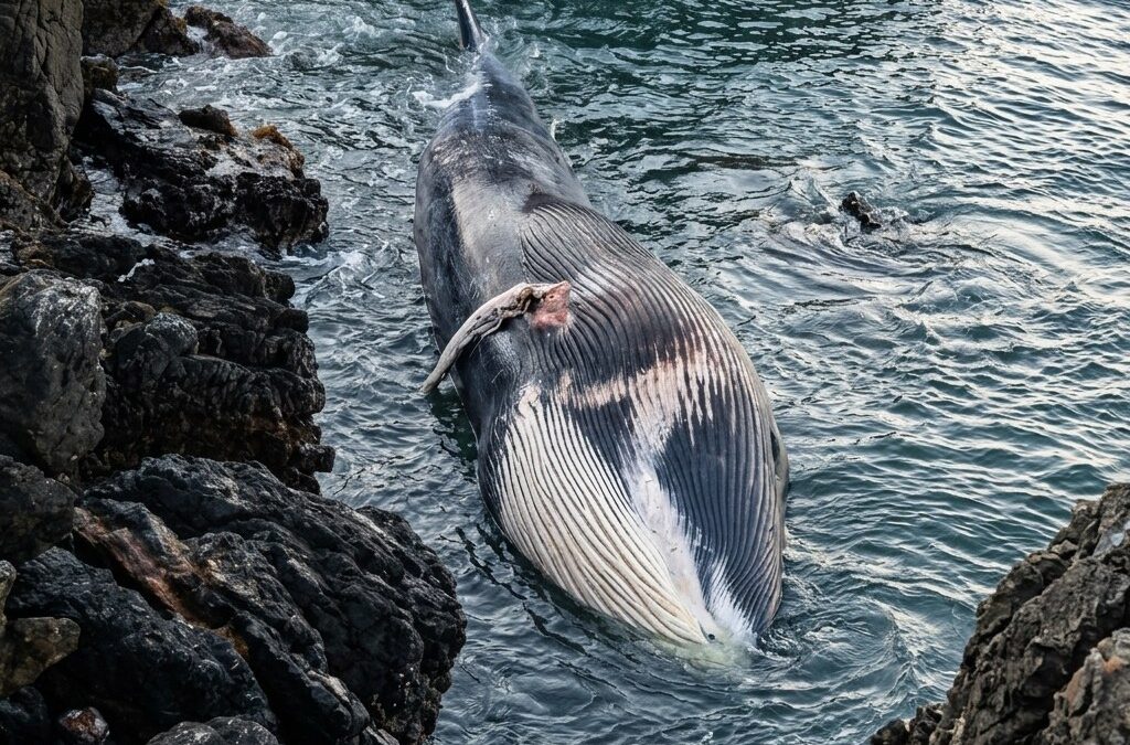 Ballena de aleta varada en sector Puntilla de Taltal: Municipio llama a mantener distancia