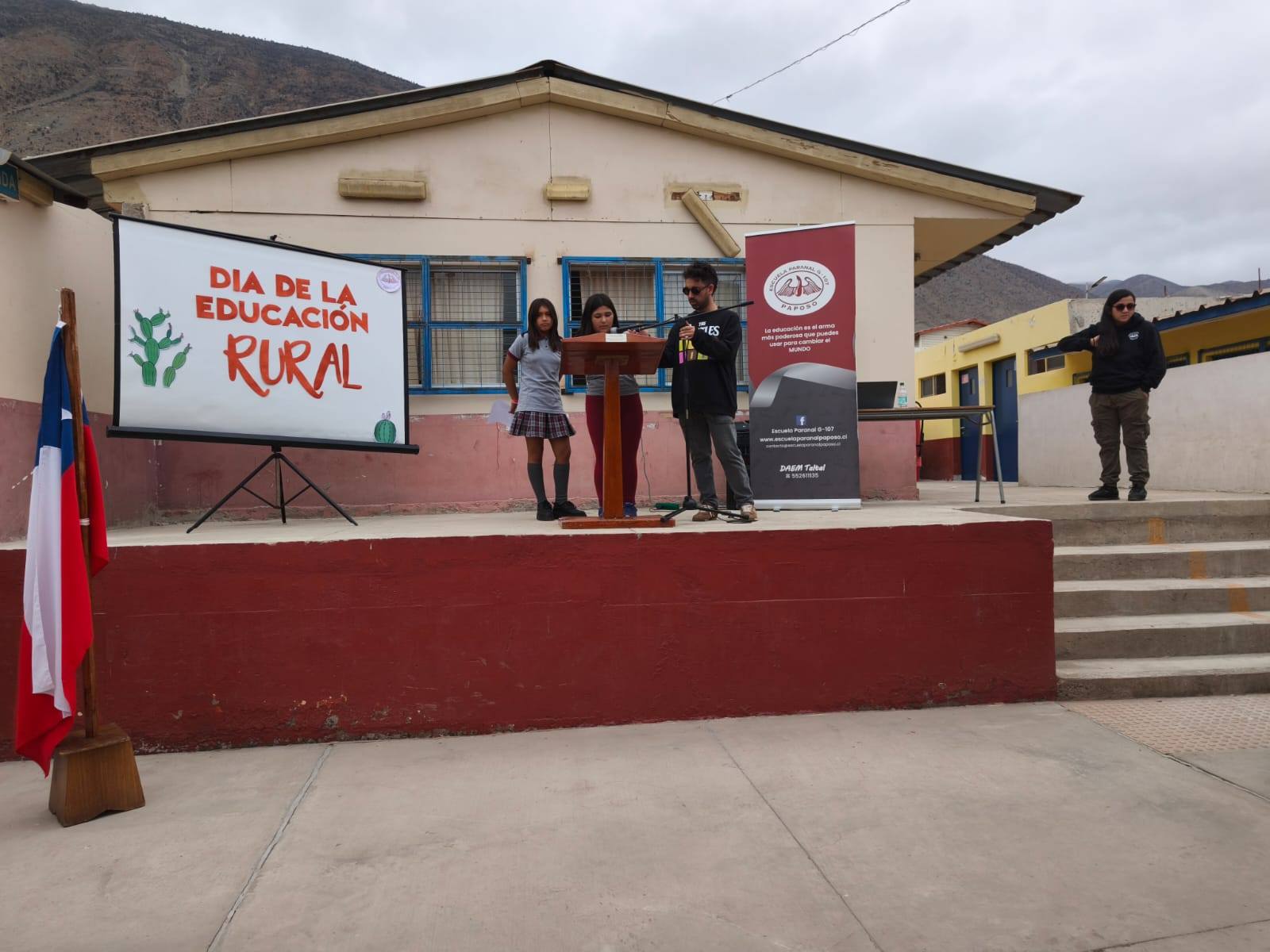 Acto del Día de la Educación Rural en la Escuela Paranal de Paposo.
